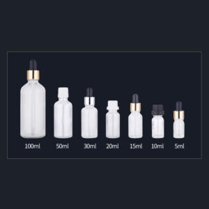 clear glass essential oil dropper bottles cosmetic packaging